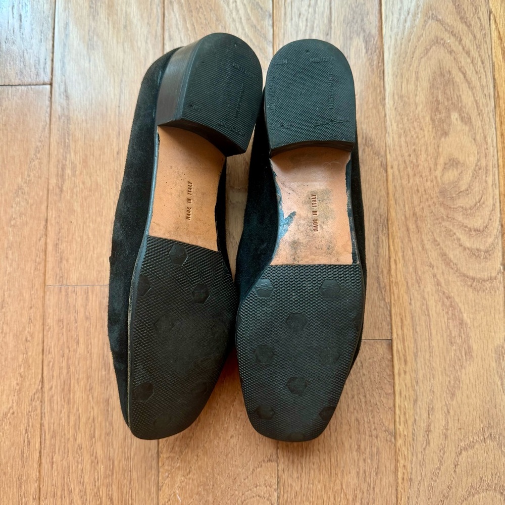Ferragamo square toed suede loafers with Gancini ornament - Picture 4 of 6